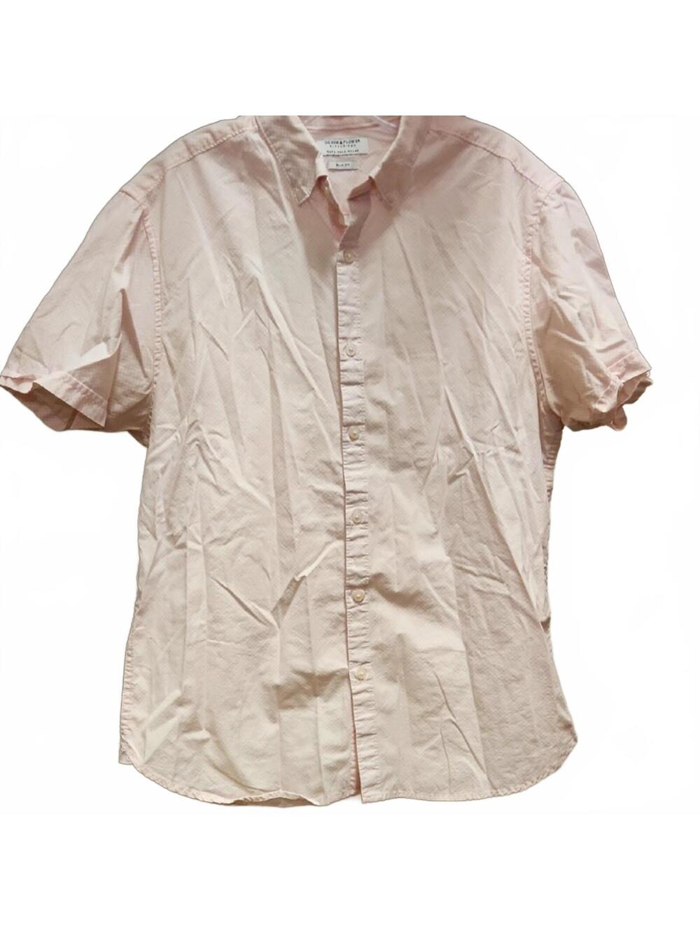 Denim & Flower | Light Pink Casual Button Down Shirt | L